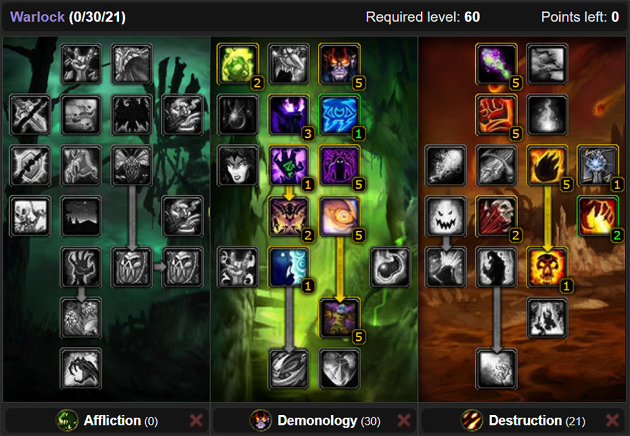 The MD/Ruin Talents.
